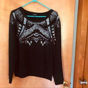 HAPPY NEW YEAR 🥂🎉 EXPRESS pullover jersey with pretty bling…